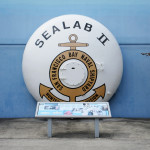 sealab ii endbell on exhbit outside the naval undersea museum