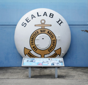 End bell for Sealab II shown on exhibit out the Naval Undersea Museum