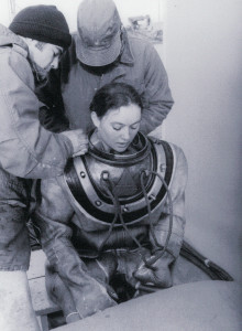 HTFN Donna Tobias wears a MK V rig during dive school