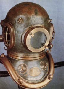 Historic diving helmet