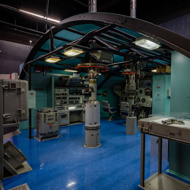 Recreated control room equipment from submarine USS Greenling
