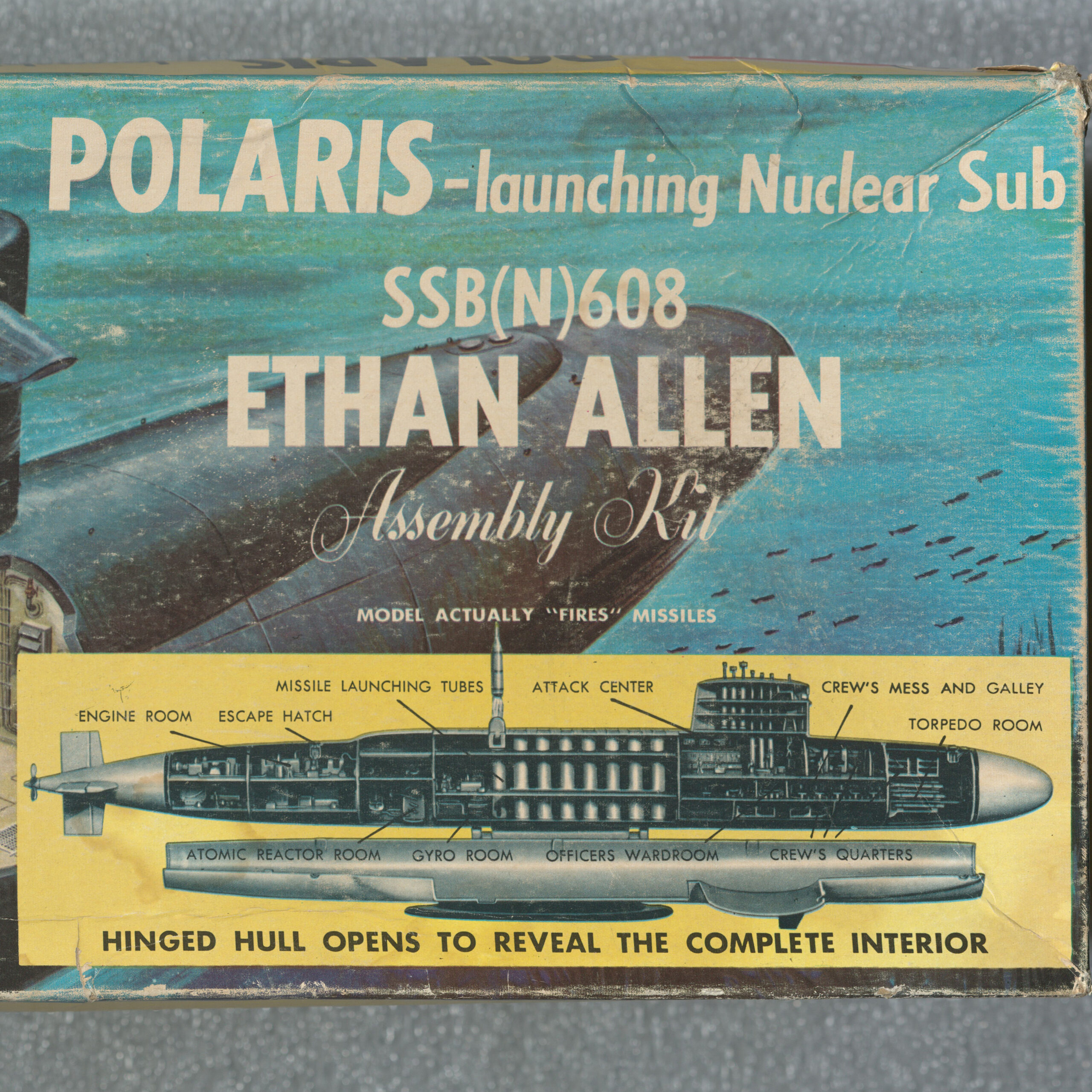 product box for Polaris launching nuclear sub USS Ethan Allen