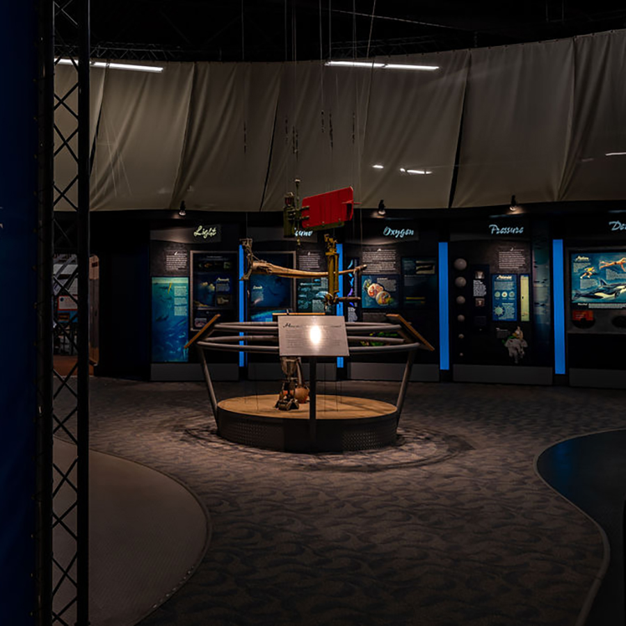 oceanographic tools in a museum exhibit